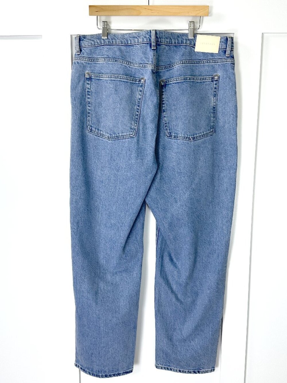 Everlane Way High Straight Leg Jeans Curvy Plus Size 18 High Rise Medium Wash - Picture 2 of 12
